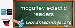 WordMeaning blackboard for mcguffey eclectic readers